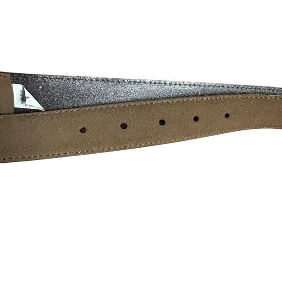 GAP Suede Cow Leather Belt Men’s Sz 36 Brown 1” Wide Chocolate Equestrian Preppy - Picture 8 of 10